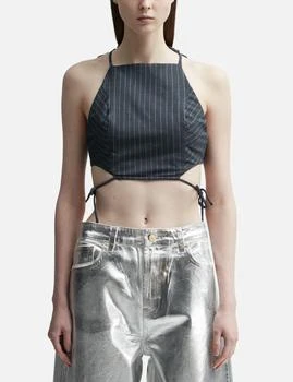 Stretch Stripe String Top