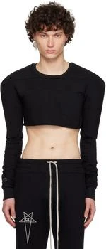 Rick Owens | Black Champion Edition Girdered Cropped Harness T-shirt