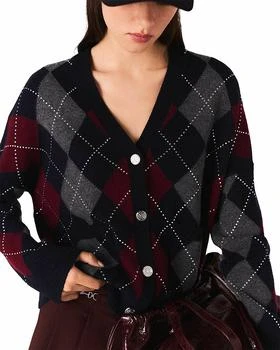 Wool Rhinestone Cardigan