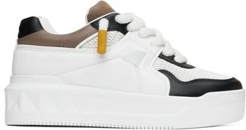 Valentino | White & Black Low-Top One Stud XL Sneakers
