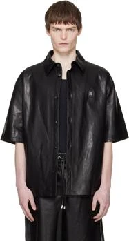 AMIRI | Black MA Oversized Leather Shirt