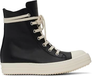 Rick Owens | Black Hollywood Calf Leather Sneakers