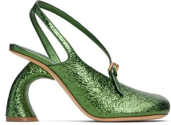 Dries Van Noten | Green Cutout Heels