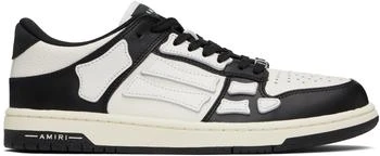 AMIRI | Black 
White Skel Top Low Sneakers