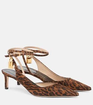 Tom Ford | Padlock 55 suede slingback pumps
