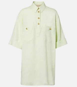 Valentino | Oversized linen polo shirt