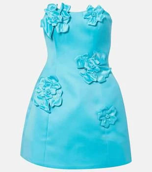 Rosario floral-appliqué bustier dress
