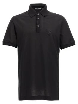 Dolce 
Gabbana Logo Embroidered Short-Sleeved Polo Shirt