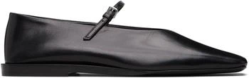Jil Sander | Black Buckle Strap Ballerina Flats