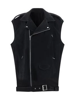 Rick Owens | Rick Owens Zip-Up Leather Biker Gilet