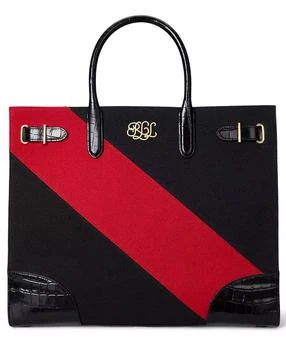 Two-Tone Canvas Large Devyn Tote Bag