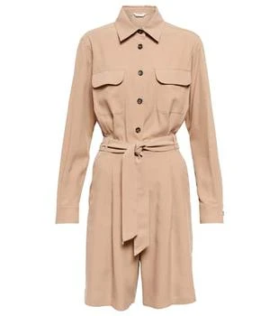 Max Mara | Madre silk playsuit