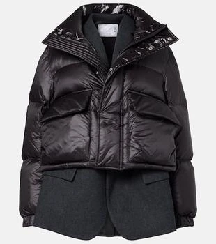 Sacai | Layered wool down jacket