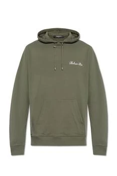 Balmain | Balmain Logo Embroidered Drawstring Hoodie