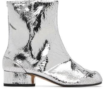 MAISON MARGIELA | Silver Tabi Mirror Boots