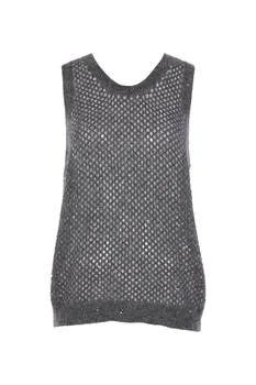 Brunello Cucinelli | Brunello Cucinelli Open Knitted Sleeveless Sweater