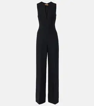 Stella McCartney | Chain-detail wool and silk jumpsuit