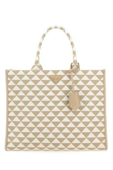 Prada | Prada Symbole Jacquard Triangle Tote Bag