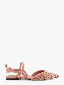 Fendi | FF Jacquard Velvet Slingback Ballerinas