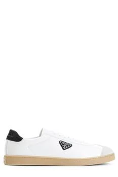 Prada | Prada Logo Plaque Lace-Up Sneakers