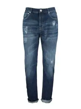 Brunello Cucinelli | Brunello Cucinelli Logo Patch Distressed Jeans