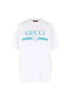 Gucci | Gucci Logo Printed Crewneck Jersey T-Shirt