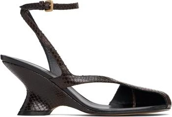 Dries Van Noten | Brown Cutout Heeled Sandals