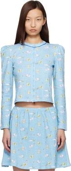 Sandy Liang Blue Nova Cardigan