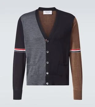 Thom Browne | Colorblocked virgin wool cardigan