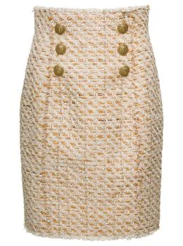 Balmain | Balmain High-Waisted Tweed Skirt