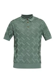 Dolce & Gabbana | Dolce & Gabbana Micro-Dot Stitch Short-Sleeved Polo Shirt