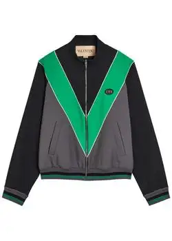 Valentino | Colour-blocked twill track jacket
