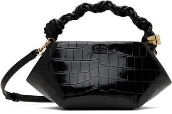 Black Croco Patent Mini GANNI Bou Bag