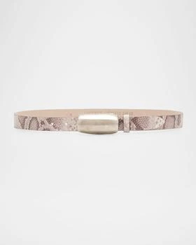 L'Agence x Streets Ahead Marlowe Snake-Embossed Leather Belt