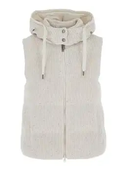 Brunello Cucinelli | Brunello Cucinelli Drawstring Knitted Gilet