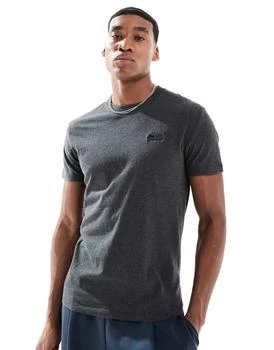 Superdry Superdry Cotton essential logo t-shirt in eclipse navy/olive feeder