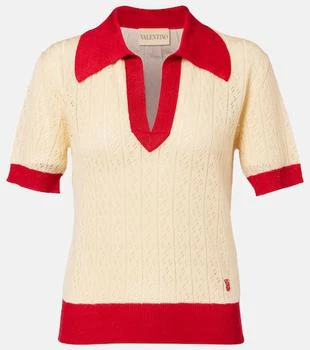 Valentino | Linen-blend polo sweater