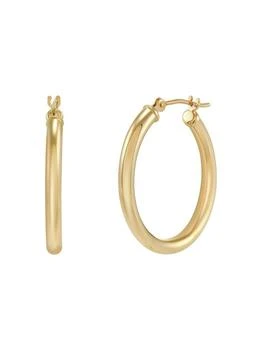 Saks Fifth Avenue | 14K Yellow Gold Round Tube HoopEarrings