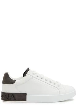 Dolce 
Gabbana | Portifano panelled leather sneakers