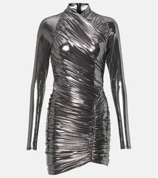 Salvatore Ferragamo | Metallic draped minidress