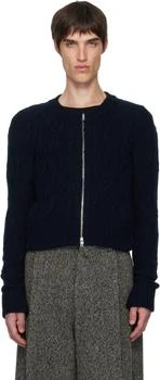Dries Van Noten | Black Cable-Knit Cardigan