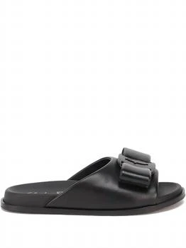 Salvatore Ferragamo | Women's Vara Bow Flat Sandals In Black