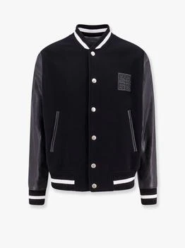 Givenchy | Varsity wool blend bomber with leather sleeves
