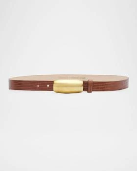 L'Agence x Streets Ahead Marlowe Croc-Embossed Leather Belt