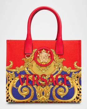 Versace | La Medusa Small Printed Canvas Tote Bag
