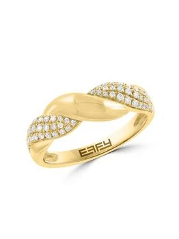 Effy | 14K Yellow Gold 
0.27 TCW Diamond Ring