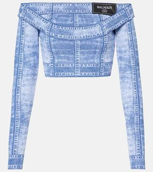Balmain | Trompe l
oeil crop top