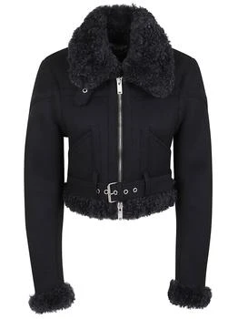 Stella McCartney | Stella McCartney Belted Waist Cropped Aviator Jacket