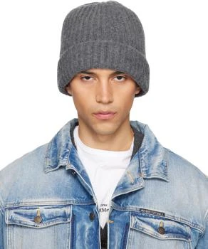 MAISON MARGIELA | Gray Ribbed Beanie