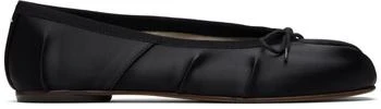 MAISON MARGIELA | Black Tabi Satin Ballerina Flats